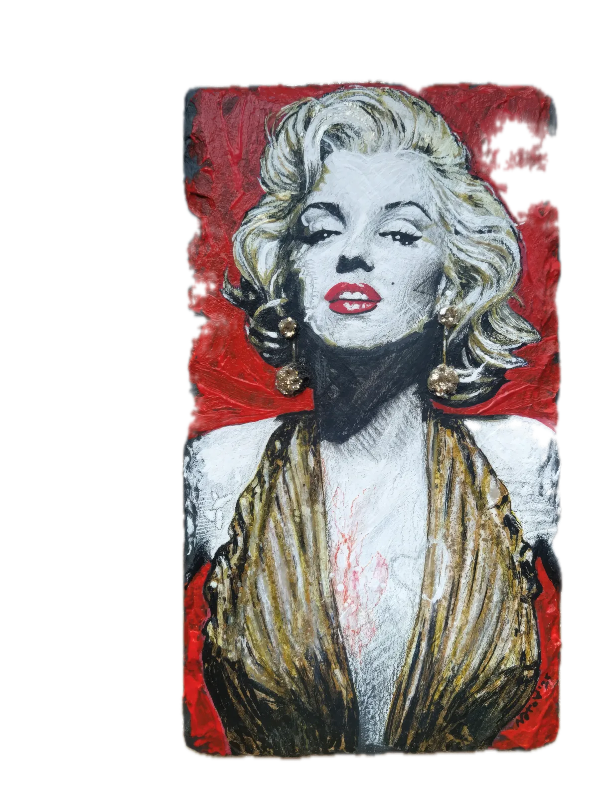 Marilyn Rocks — Naroa Gutiérrez Gil, acrílico sobre pizarra